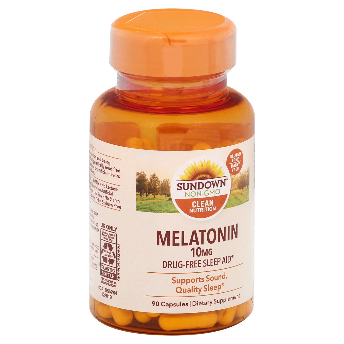 slide 6 of 11, Sundown Clean Nutrition 10 mg Capsules Melatonin 90 ea, 90 ct; 10 mg