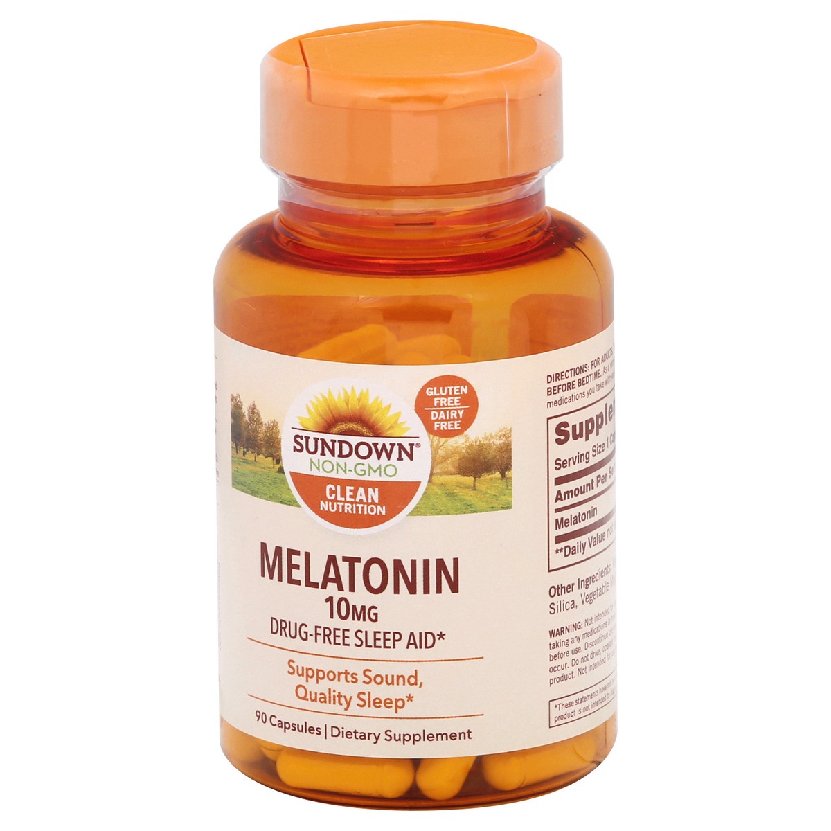 slide 10 of 11, Sundown Clean Nutrition 10 mg Capsules Melatonin 90 ea, 90 ct; 10 mg