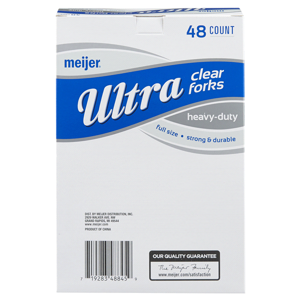 slide 4 of 5, Meijer Ultra Clear Plastic Forks, 48 ct