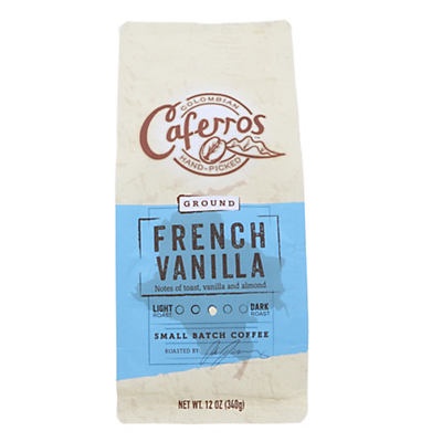slide 1 of 1, Caferros French Vanilla Medium Roast Ground Coffee, 12 oz