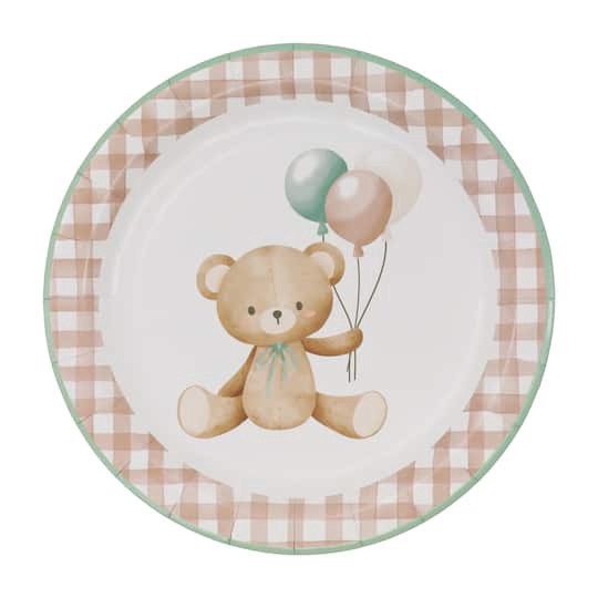 slide 1 of 2, 9" Teddy Bear & Gingham Dinner Plates, 10ct. By Celebrate It, 10 ct