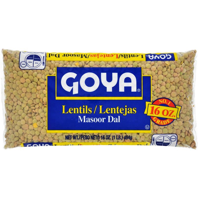 slide 1 of 3, Goya® lentils, 16 oz