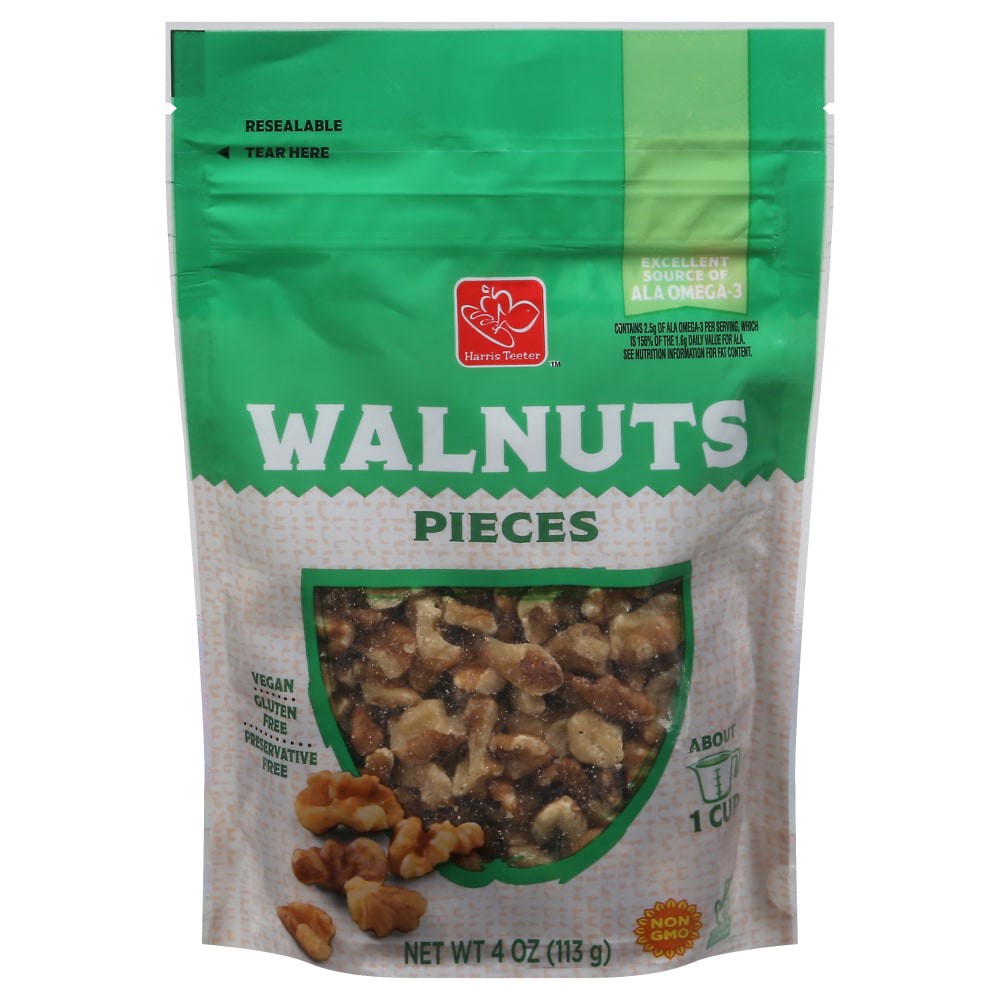 slide 2 of 2, Harris Teeter Walnuts Pieces, 4 oz