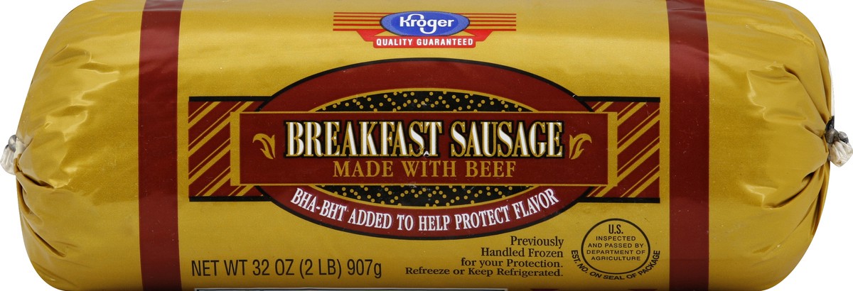 slide 2 of 5, Kroger Breakfast Sausage Chub Made With Beef, 32 oz