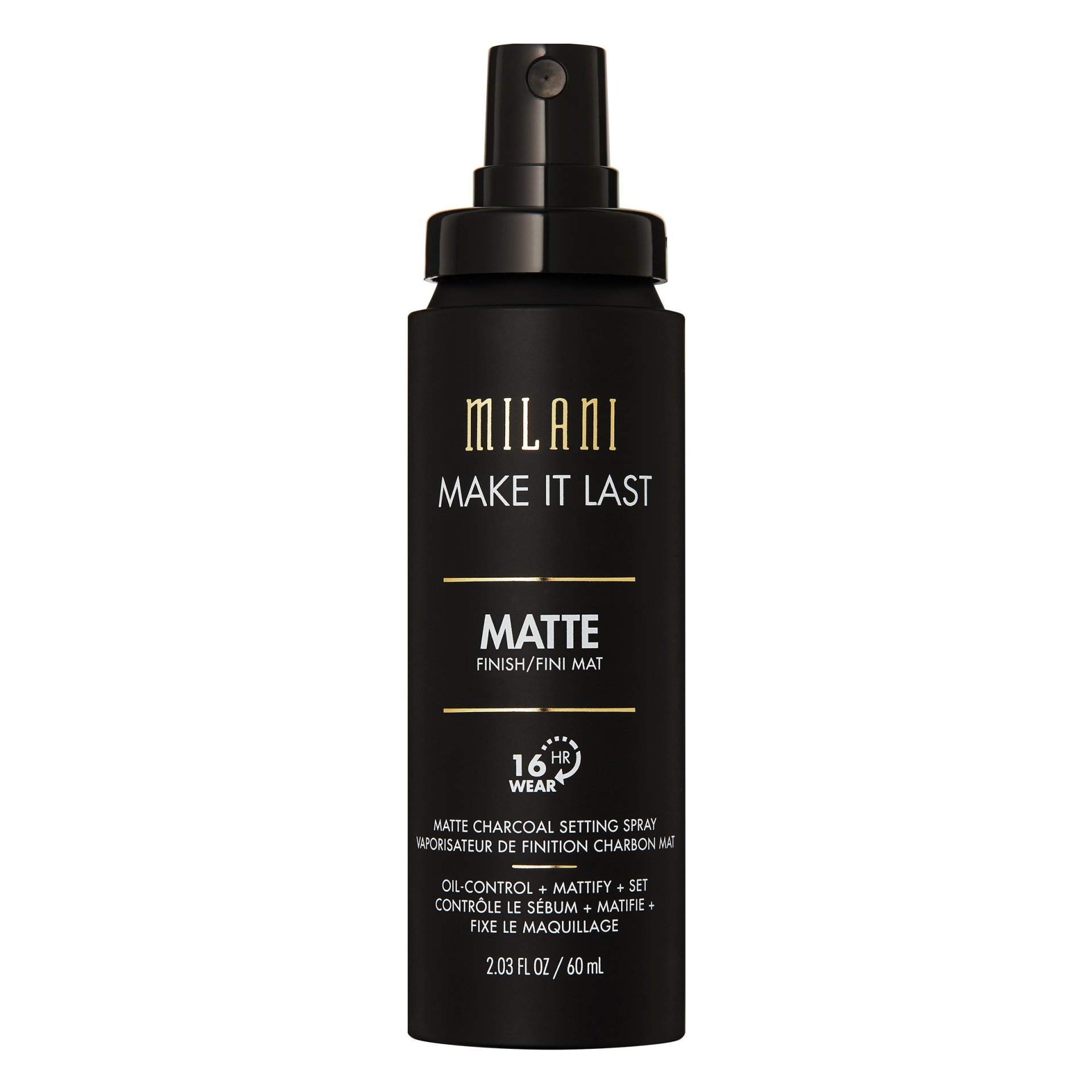 slide 1 of 3, Milani Make It Last Matte Charcoal Setting Spray, 0.27 oz