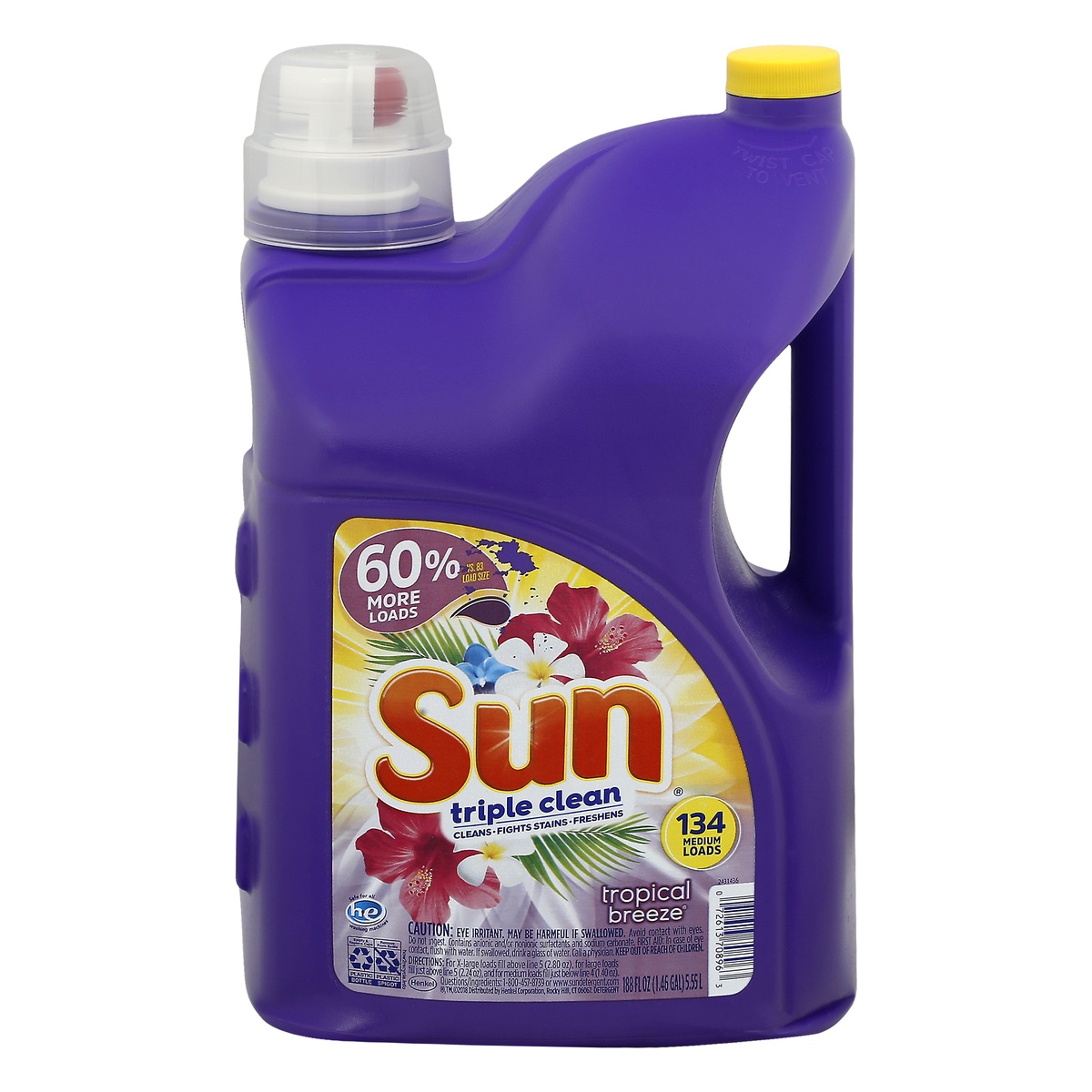 slide 1 of 1, Sun Tropical Breeze Scent Liquid Laundry Detergent, 188 fl oz