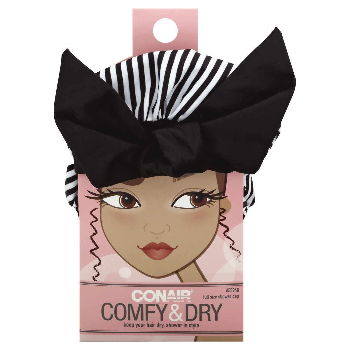 slide 8 of 10, Conair Comfy & Dry Full Size Shower Cap, 1 ct