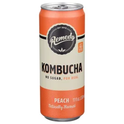 Remedy Kombucha Peach, 11 oz