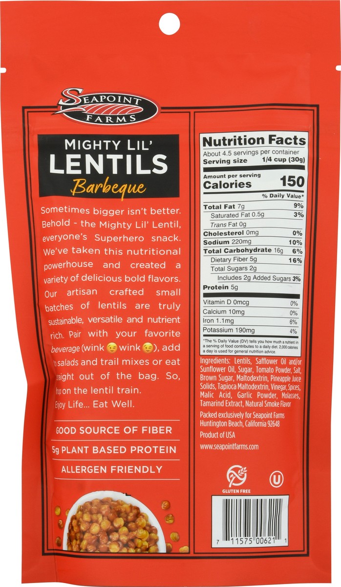 slide 12 of 12, Seapoint Farms Lentil Barbeque 5 Oz, 5 oz