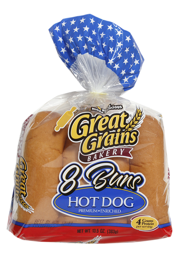 slide 1 of 1, Great Grains Cluster Hot Dog Buns, 13.5 oz