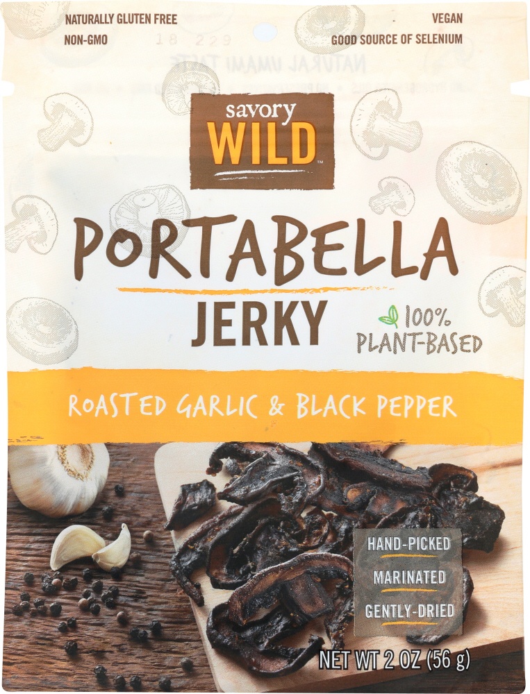 slide 1 of 1, Savory Wild Giorgio Jerky Garlic & Black Pepper, 2 oz