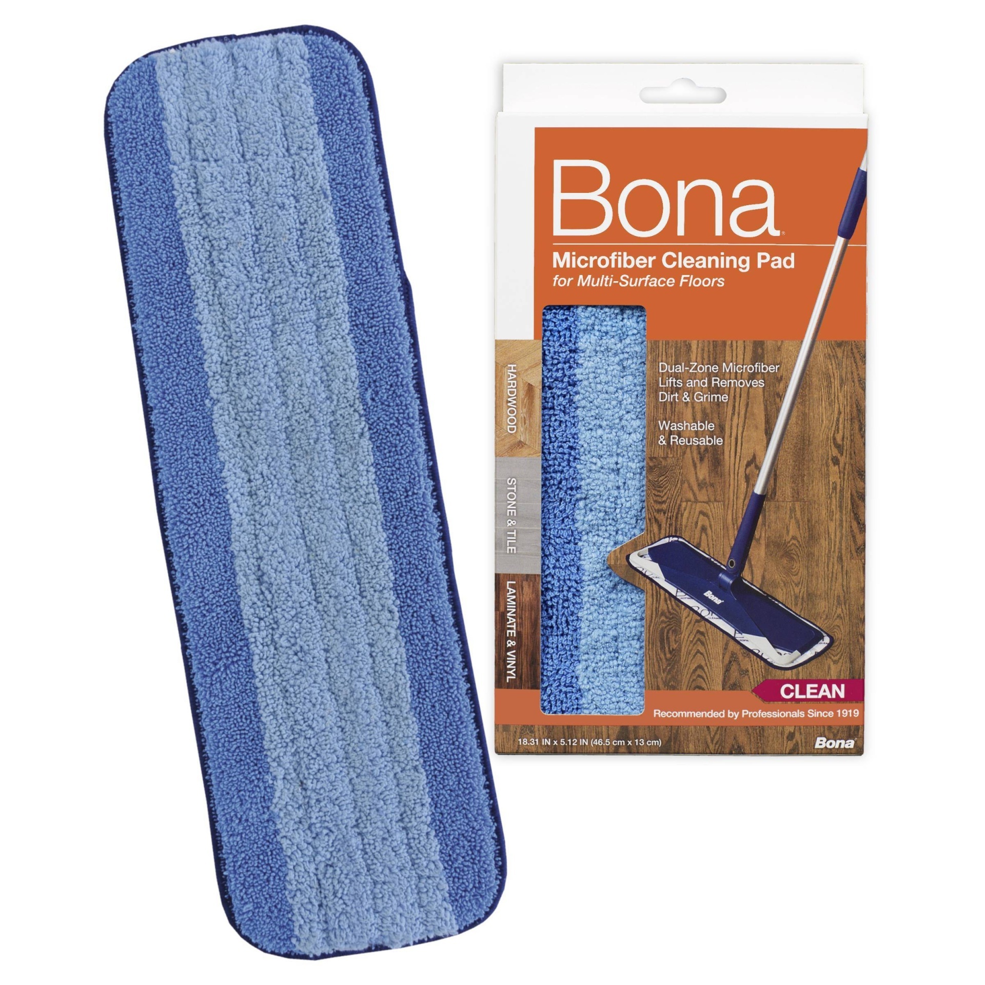 slide 1 of 7, Bona MicroFiber Cleaning Pad, 1 ct