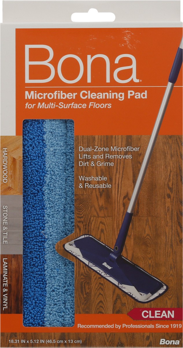 slide 1 of 9, Bona Microfiber Cleaning Pad For Multi-Surface Floors, 1 ct