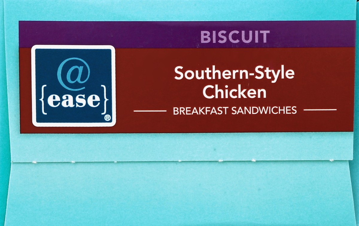 slide 2 of 6, @ease Breakfast Sandwiches, Biscuit, Southern-Style Chicken, 8 oz