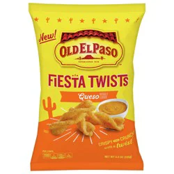 Old El Paso Fiesta Twists, Queso Cheese, Crispy Corn Snacks- 5.5 oz