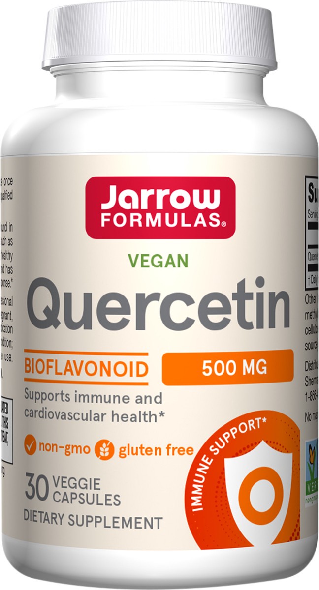slide 4 of 4, Jarrow Formulas Quercetin 500 mg - Bioflavonoid - Dietary Supplement - 30 Servings (Veggie Caps) - Supports Healthy Cellular Function, Cardiovascular Health, Immune Health & Response, 30 ct