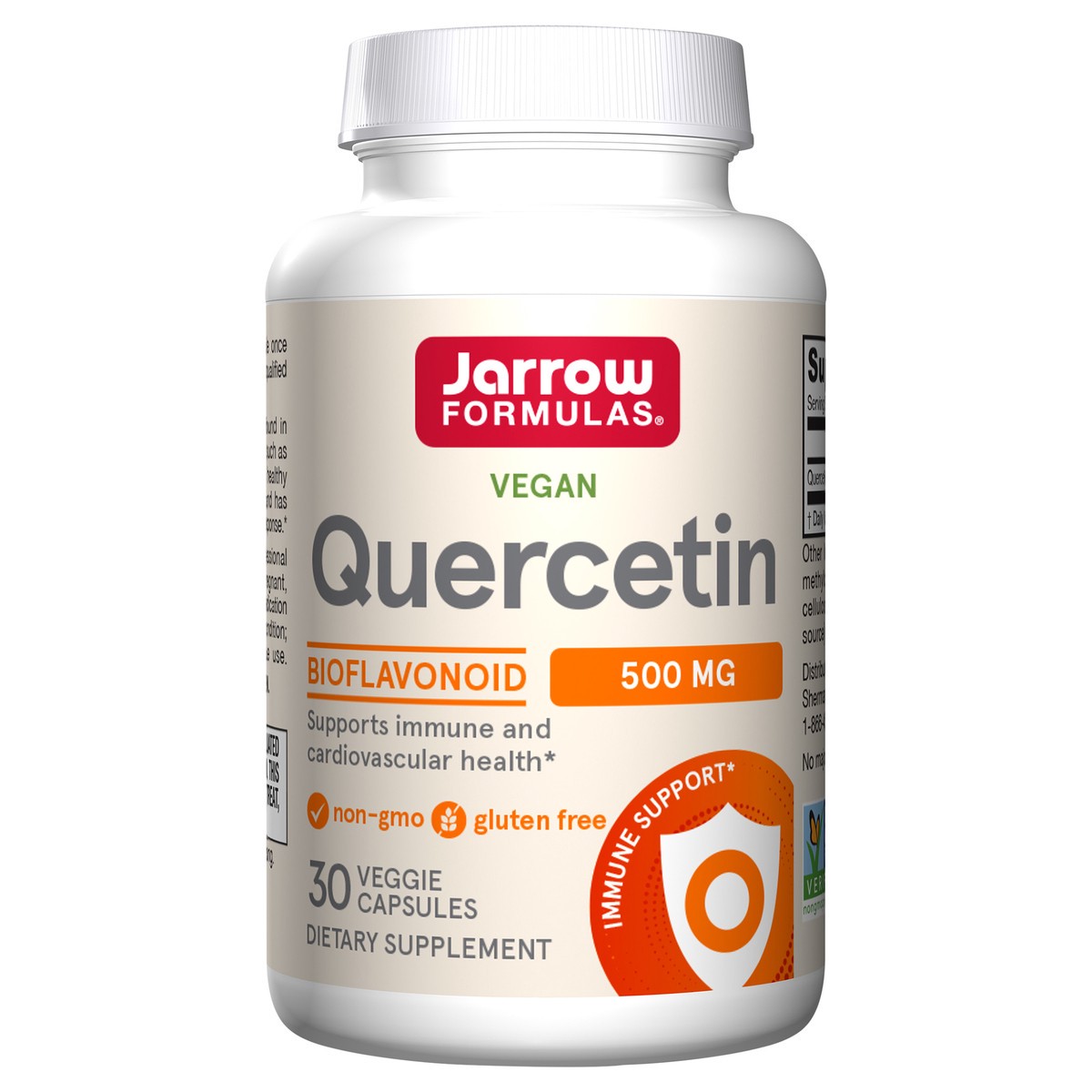 slide 1 of 4, Jarrow Formulas Quercetin 500 mg - Bioflavonoid - Dietary Supplement - 30 Servings (Veggie Caps) - Supports Healthy Cellular Function, Cardiovascular Health, Immune Health & Response, 30 ct