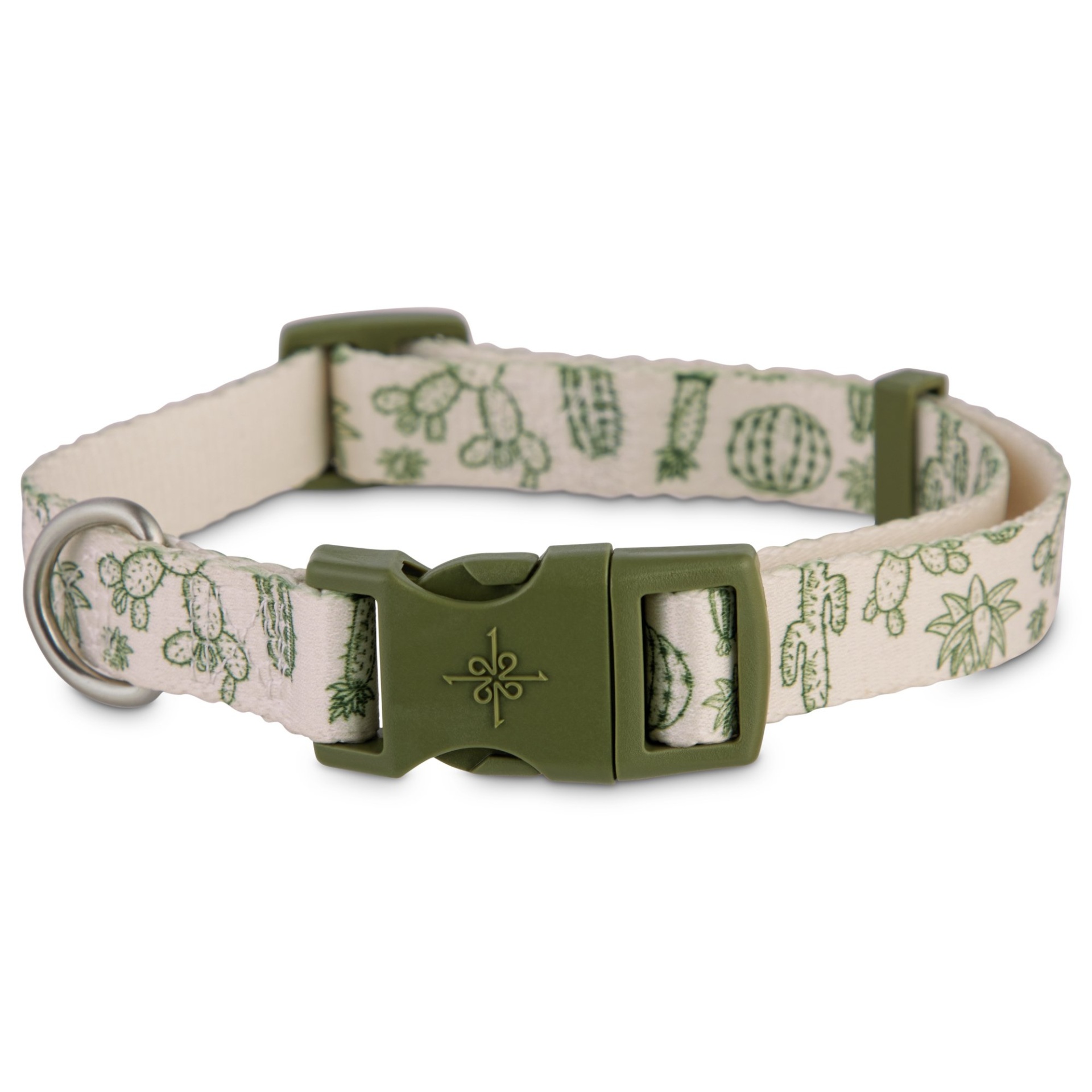 slide 1 of 1, Good2Go Cactus-Print Dog Collar, MED