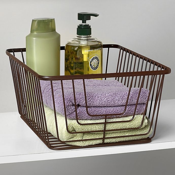 slide 2 of 2, Spectrum Ashley Large StorageBasket - Bronze, 1 ct