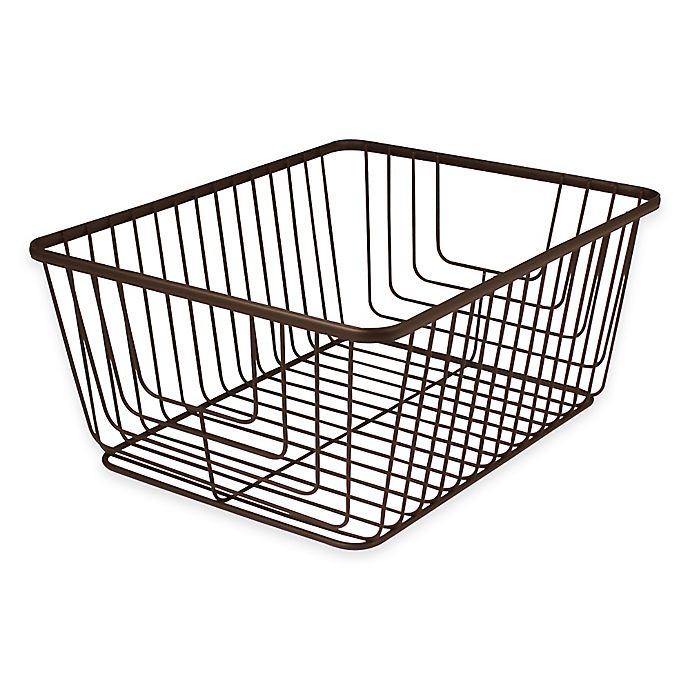 slide 1 of 2, Spectrum Ashley Large StorageBasket - Bronze, 1 ct