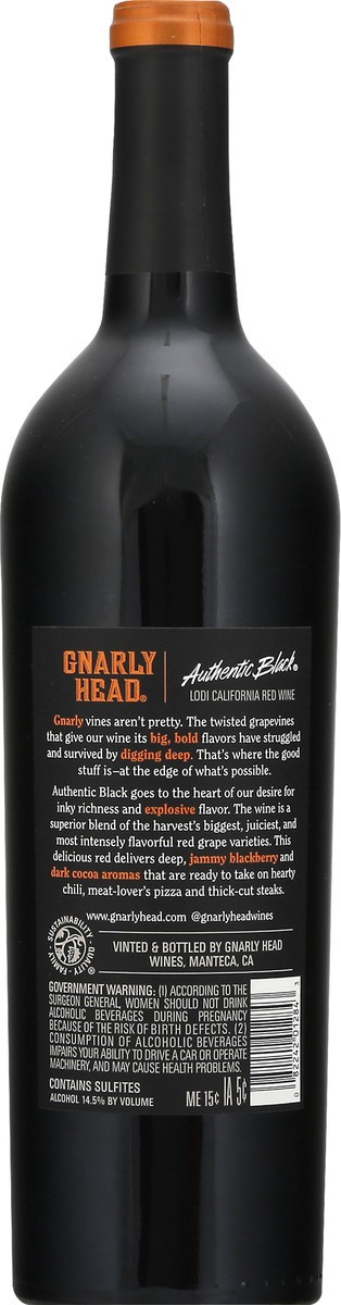 slide 5 of 9, Gnarly Head Red Wine 750 ml, 750 ml