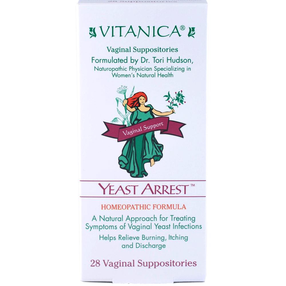 slide 1 of 1, Vitanica Yeast Arrest Suppositories, 28 ct