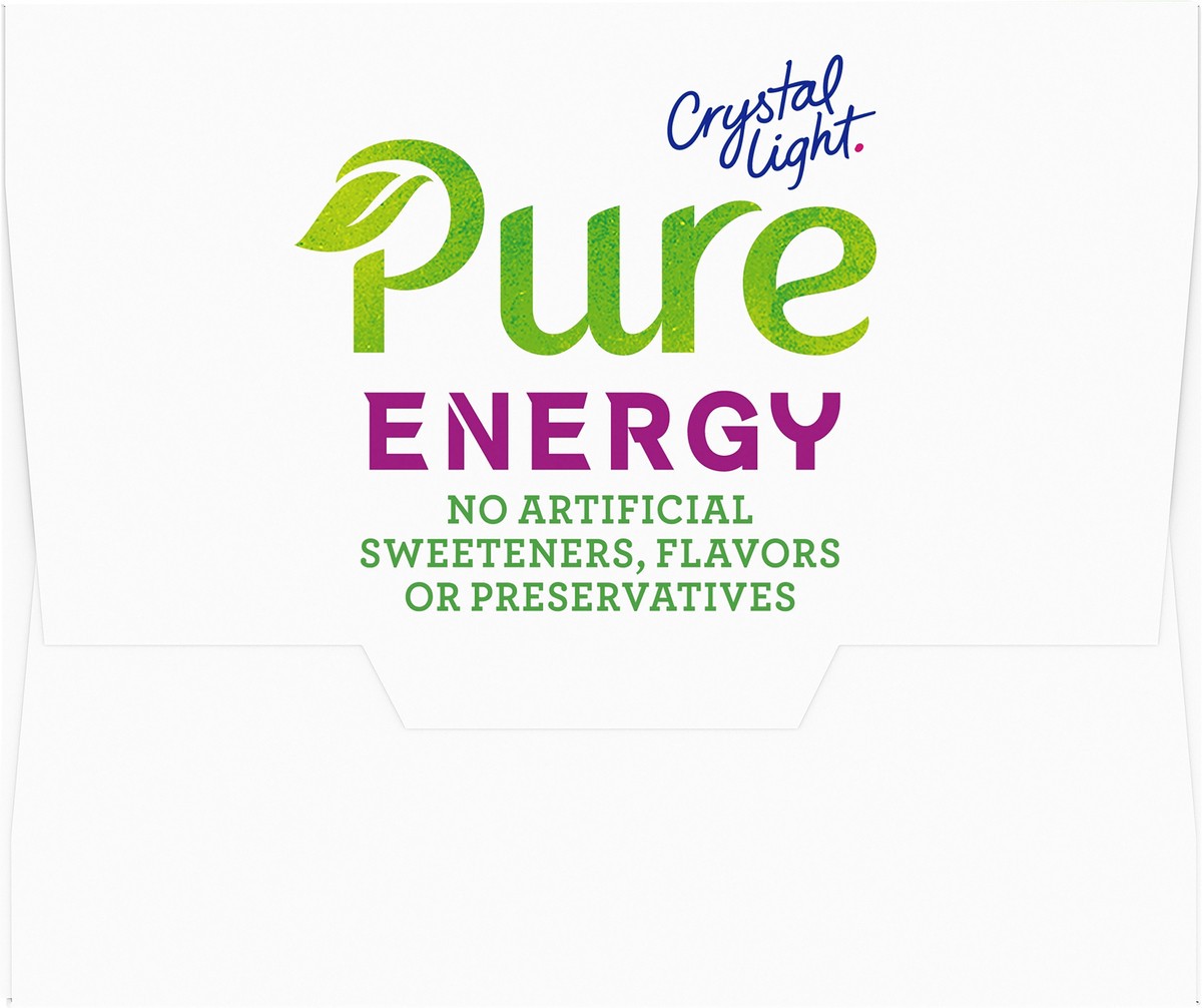 slide 8 of 14, Crystal Light Pure Energy Strawberry Lemonade Naturally Flavored Powdered Drink Mix with Caffeine & No Artificial Sweeteners, 6 ct On-the-Go Packets, 6 ct