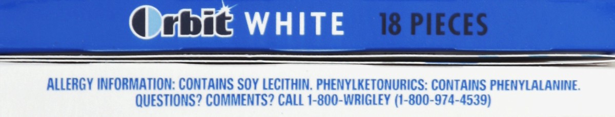 slide 2 of 6, Orbit White Peppermint Sugarfree Gum, single pack, 18 pc