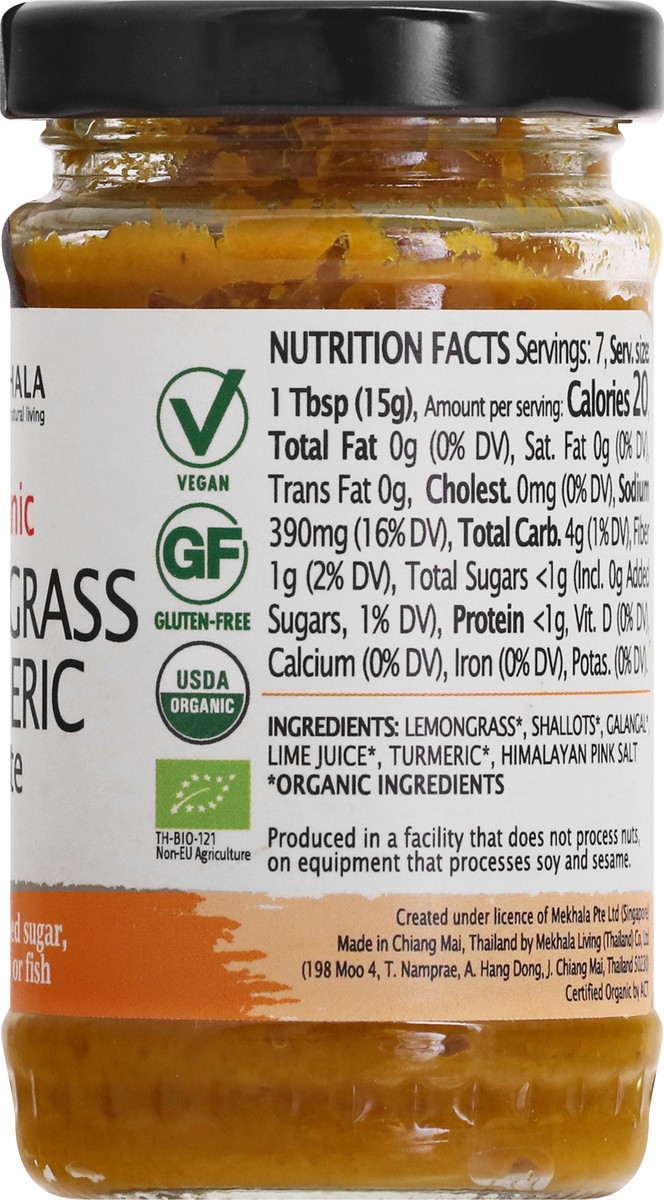 slide 3 of 9, Mekhala Organic Lemongrass Turmeric Paste 3.53 oz, 3.53 oz