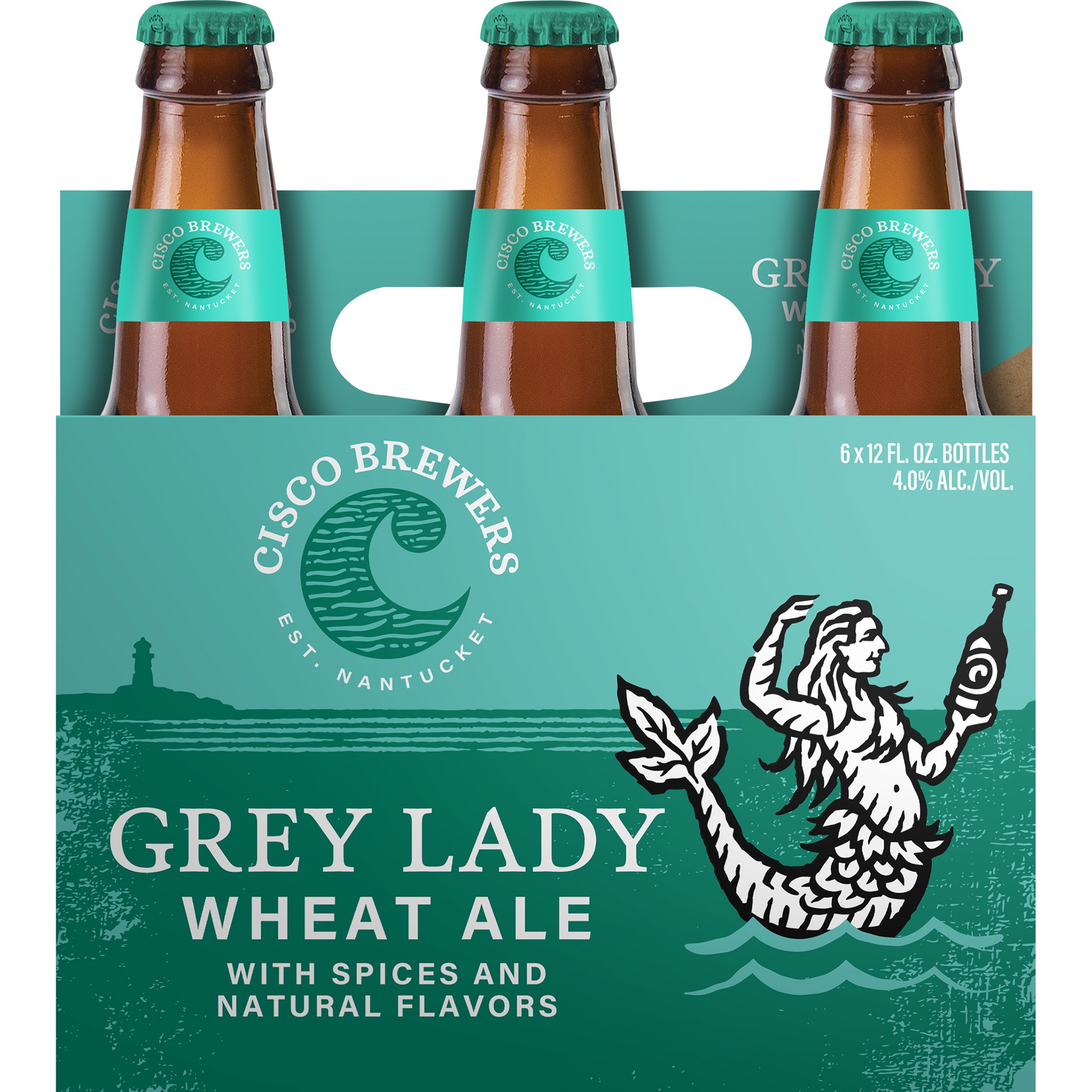 slide 2 of 3, Cisco Brewers Grey Lady Wheat Ale, 6 Pack 12 fl. oz. Bottles, 6 ct; 12 oz