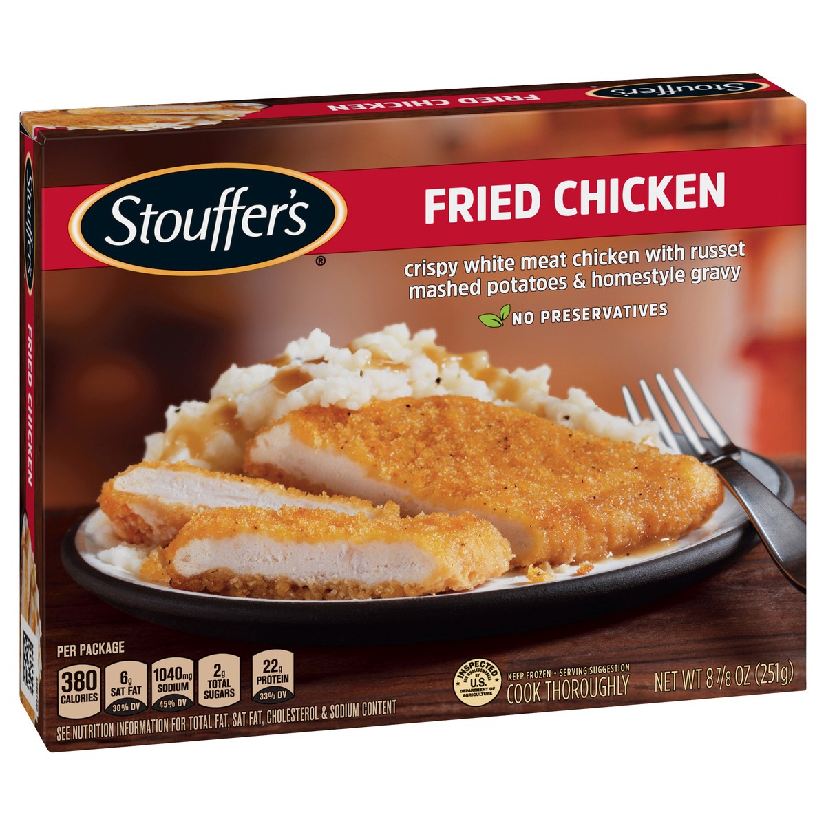 slide 2 of 8, Stouffer's Fried Chicken Frozen Meal, 8.88 oz