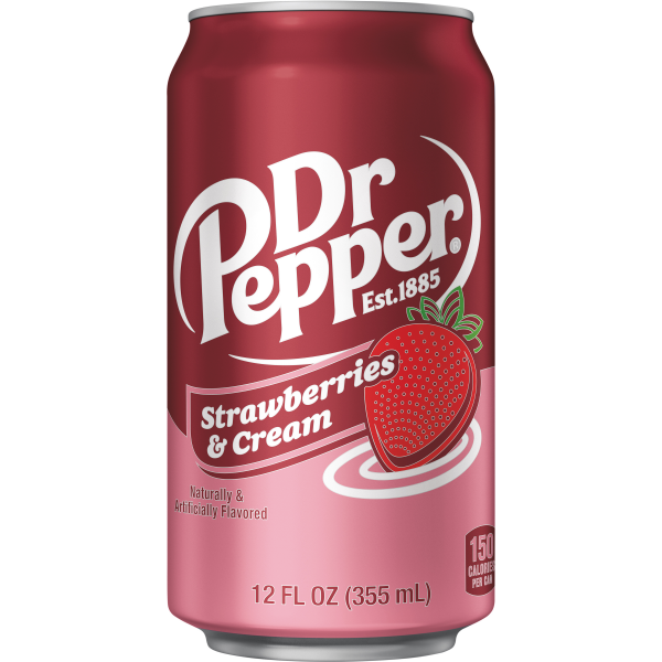 slide 6 of 16, Dr Pepper Strawberries and Cream Soda, 12 fl oz cans, 12 Pack, 12 ct; 12 fl oz