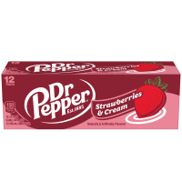 slide 5 of 16, Dr Pepper Strawberries and Cream Soda, 12 fl oz cans, 12 Pack, 12 ct; 12 fl oz