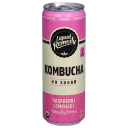 Liquid Remedy No Sugar Raspberry Lemonade Kombucha 12 fl oz
