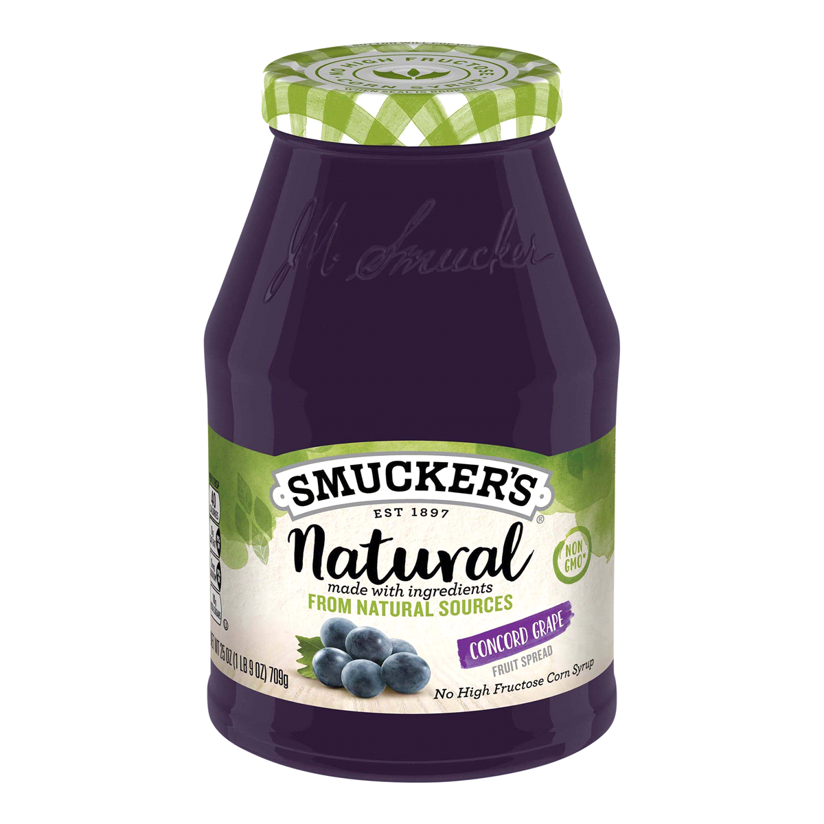 slide 1 of 1, Smucker's Smuckers Natural Concord Grape Fruit Spread, 25 oz