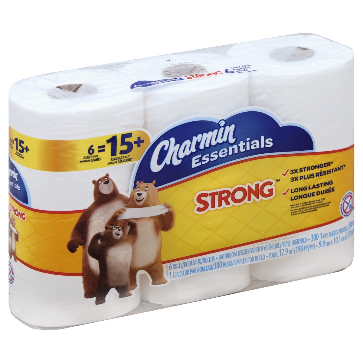 slide 5 of 5, Charmin Essentials Strong Giant Rolls, 6 ct