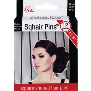 slide 1 of 1, Mia Beauty Sqhair Pins, 12 ct