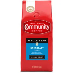Community Coffee Coffee, Whole Bean, Medium Roast, Breakfast Blend