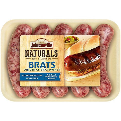 slide 1 of 1, Johnsonville Naturals Brats Natural Bratwurst 5 Links, 16 oz