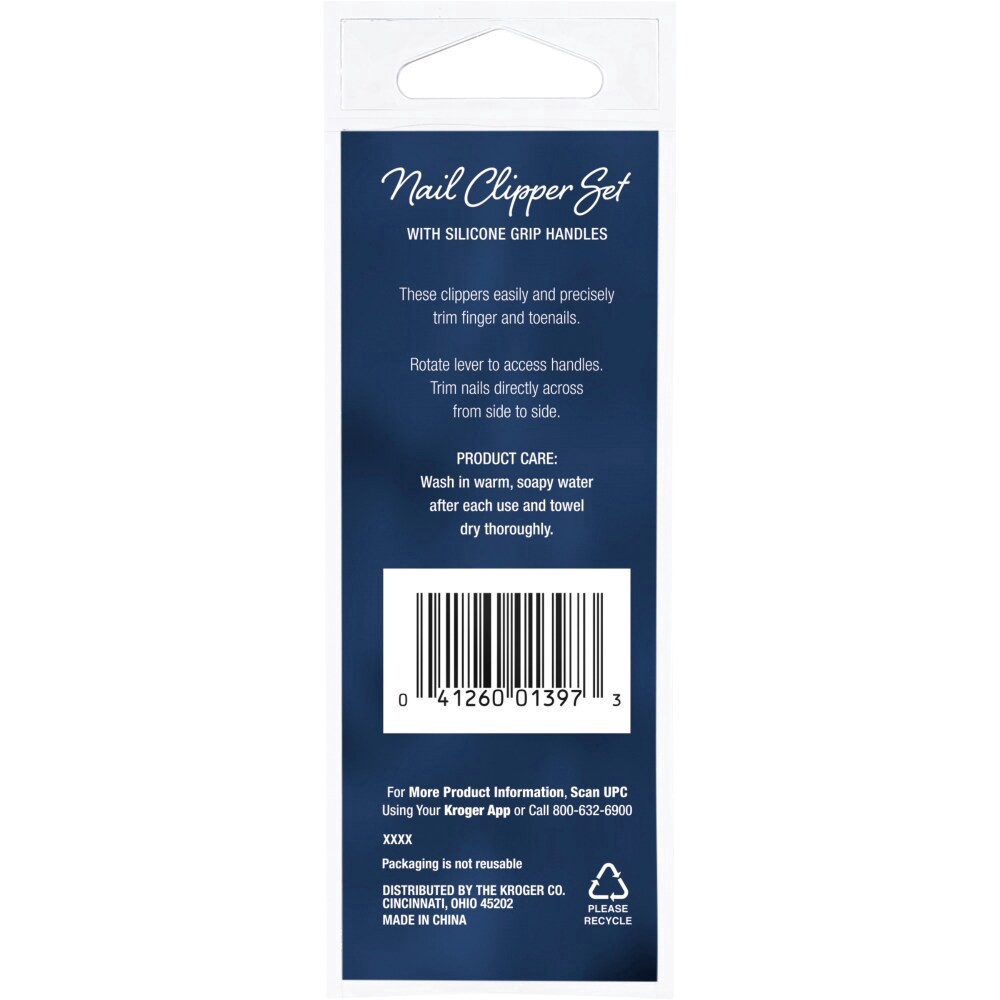 slide 2 of 3, Pretty Savvy Nail Clipper Set With Silicone Grip Handles, 1 ct