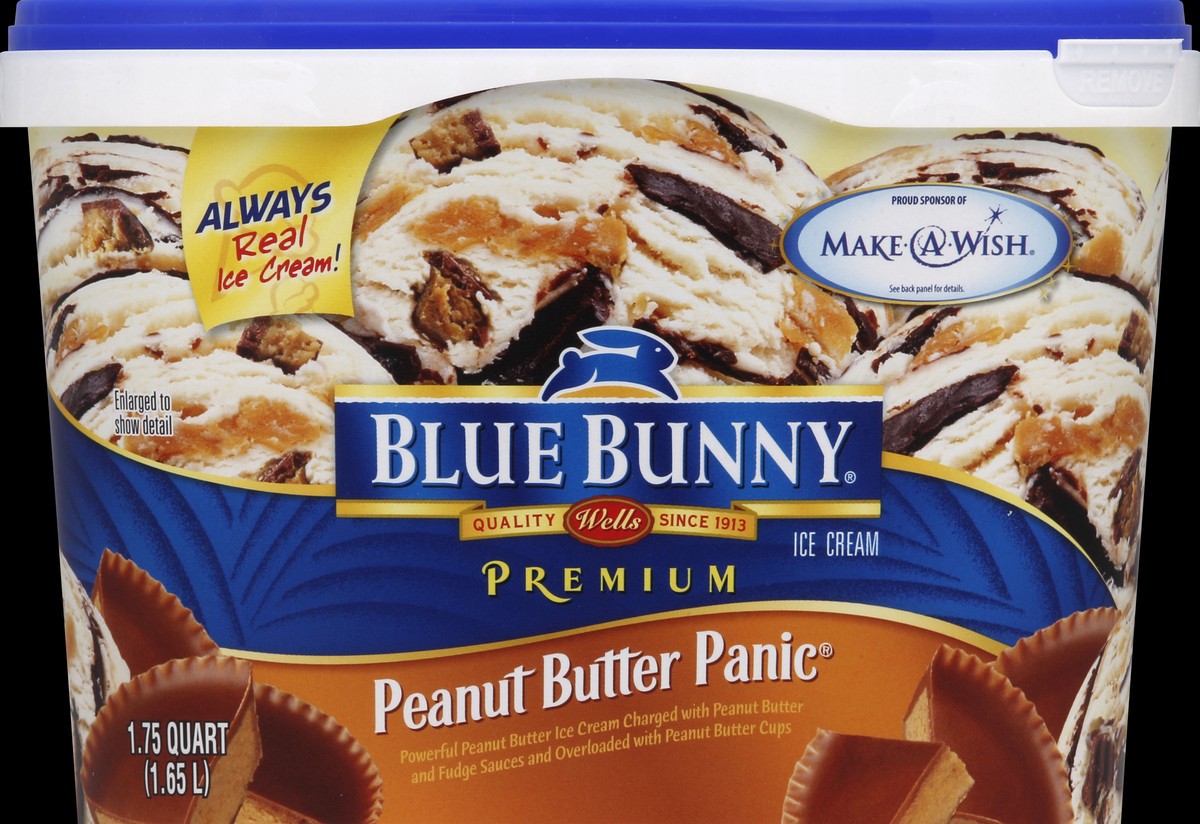 slide 4 of 4, Blue Bunny Premium Peanut Butter Panic Ice Cream, 1.75 qt