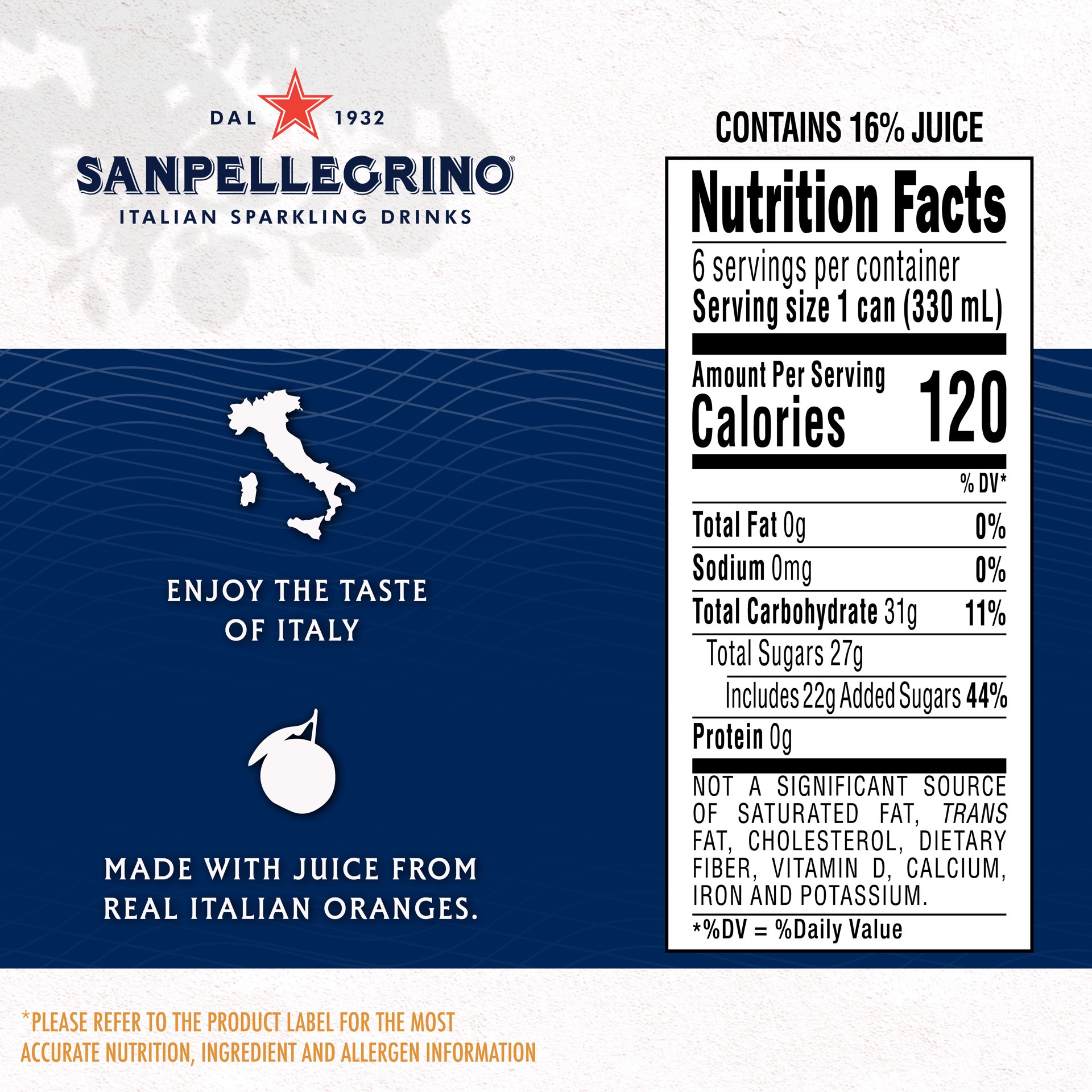 slide 2 of 7, San Pellegrino Italian Orange Sparkling Drinks 6 - 11.15 fl oz Cans, 6 ct; 11.1 oz