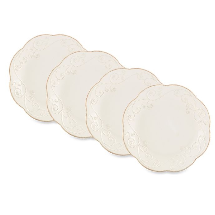 slide 1 of 1, Lenox French Perle Dessert Plates - White, 4 ct