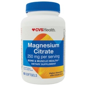slide 1 of 1, CVS Health Magnesium Citrate, 60 ct; 250 mg