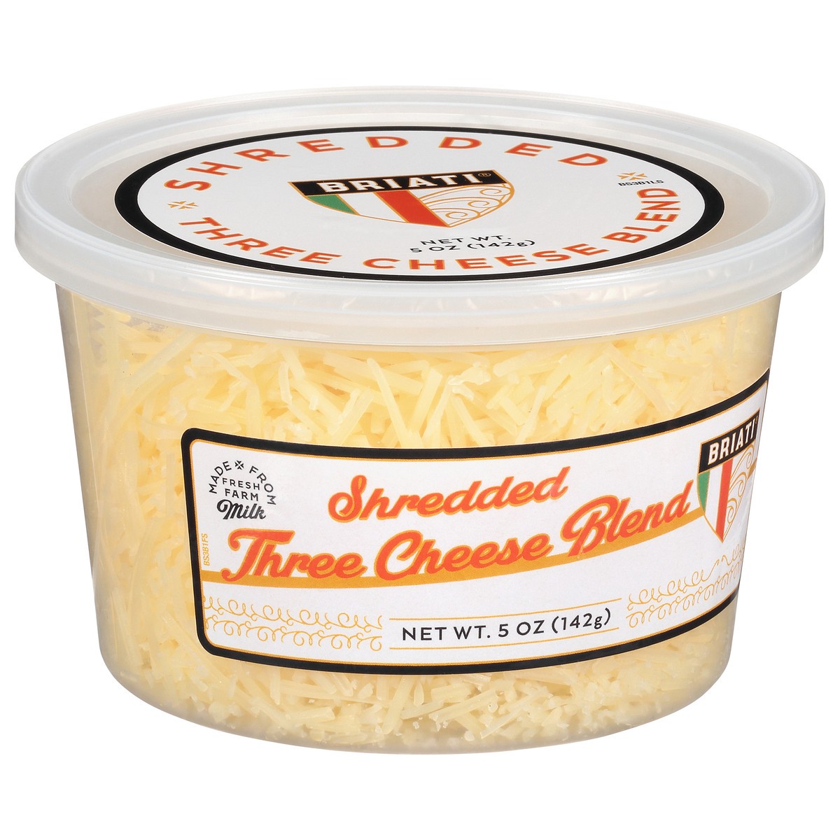 slide 2 of 9, Briati Shredded Cheese, Three Cheese Blend, 5 oz