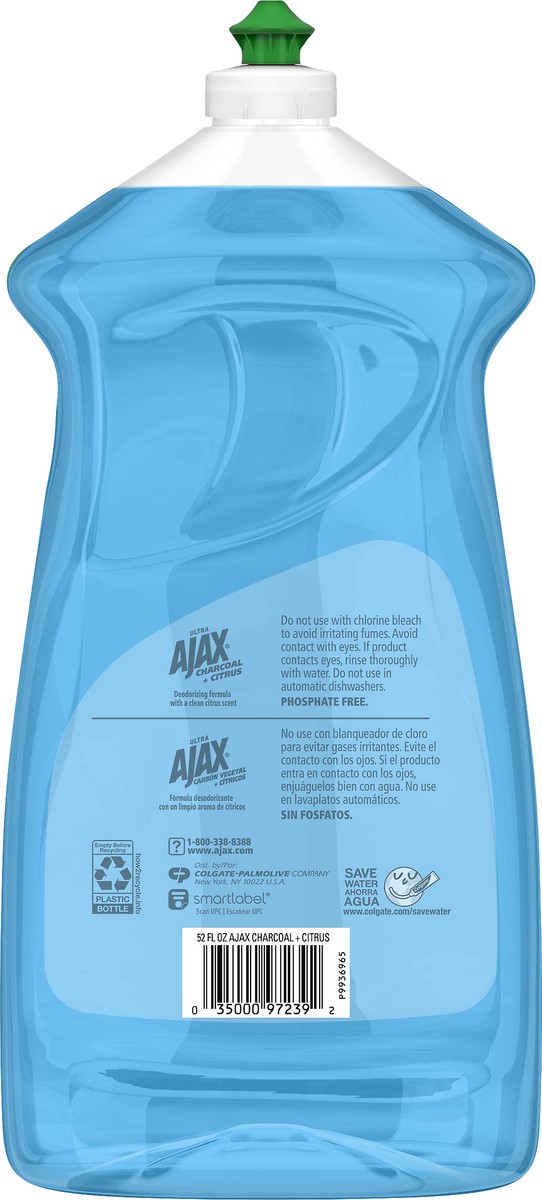 slide 2 of 3, Ajax Liquid Dish Soap, Charcoal + Citrus - 52 Fluid Ounce, 52 fl oz