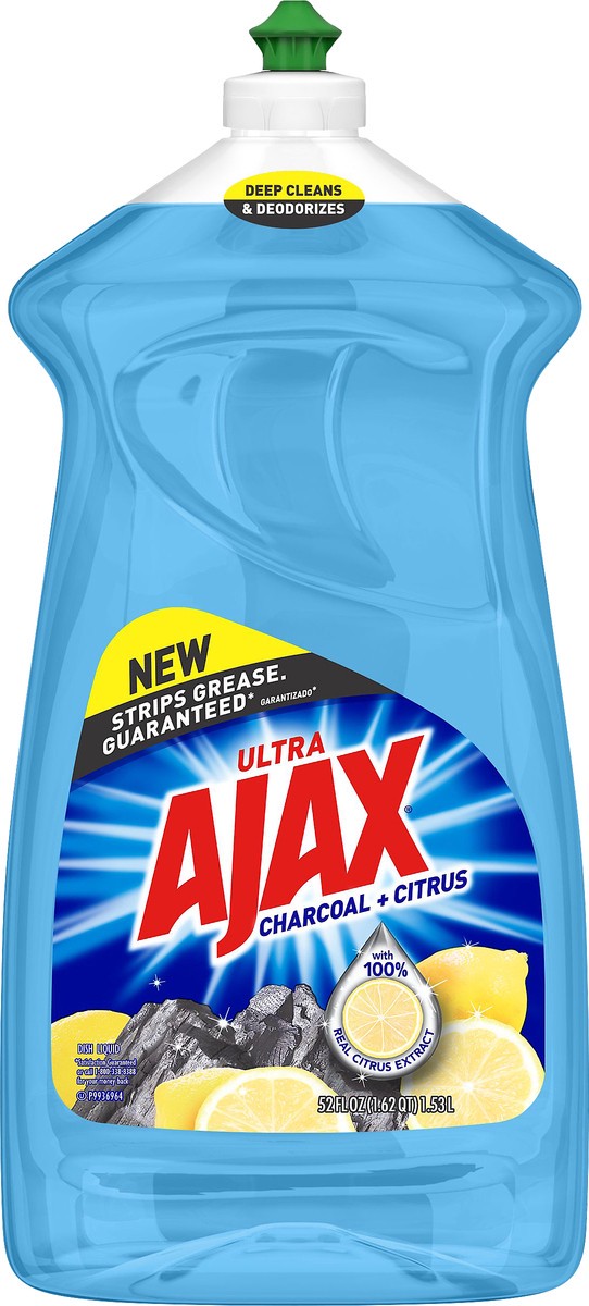 slide 3 of 3, Ajax Liquid Dish Soap, Charcoal + Citrus - 52 Fluid Ounce, 52 fl oz
