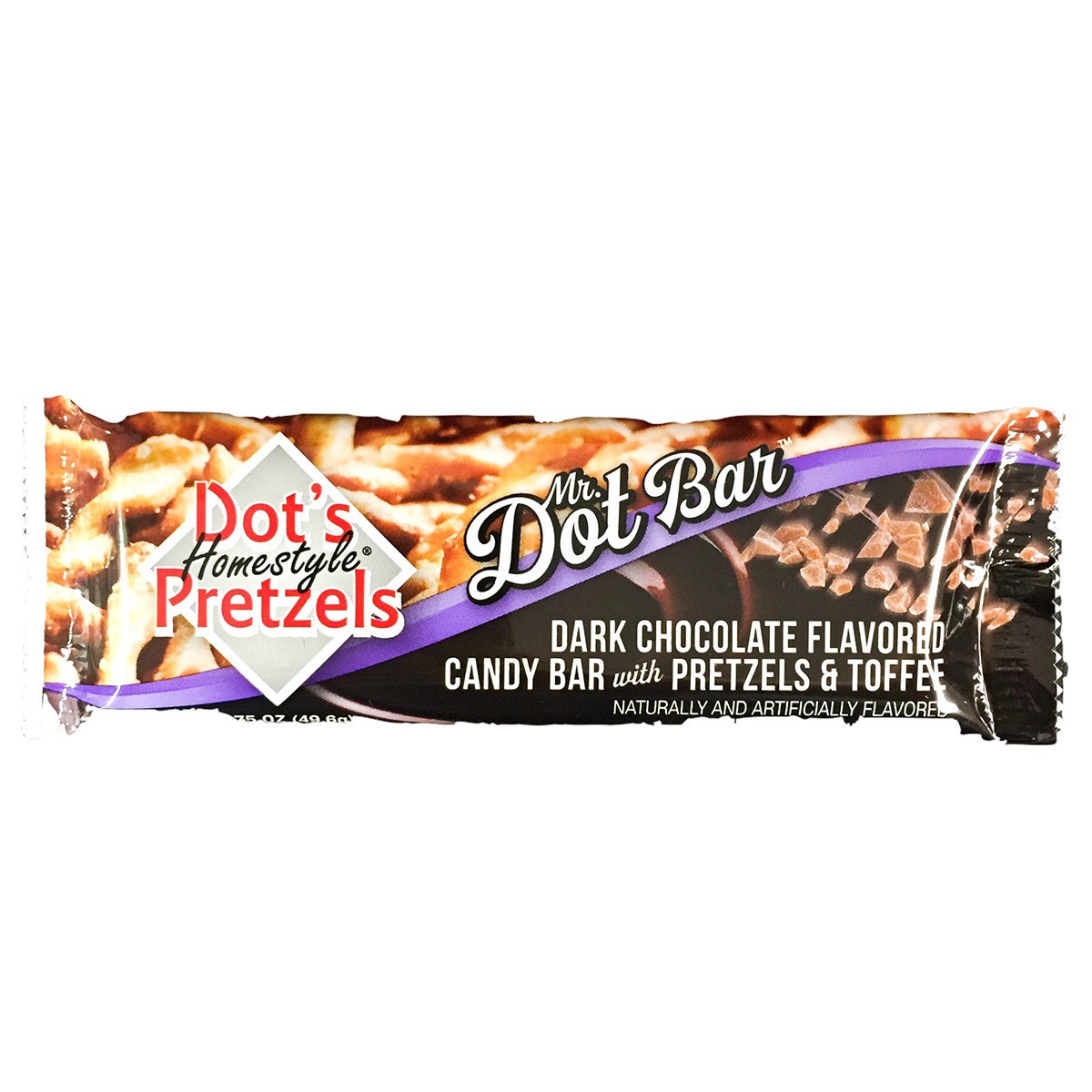 slide 1 of 1, Dot's Homestyle Pretzels Dots Homestyle Dark Chocolatey With Toffee Pretzel Bar, 1.75 oz