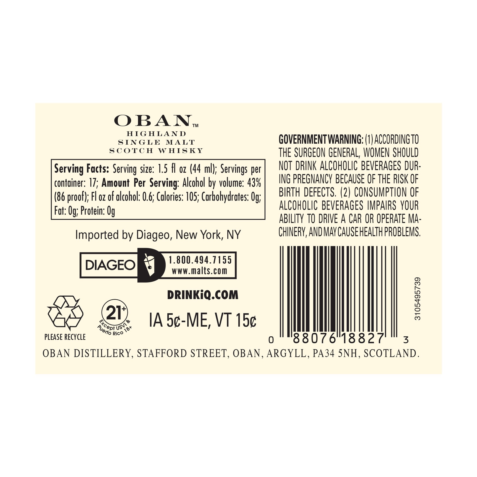 slide 3 of 6, Oban Distiller's Edition 2024 Single Malt Scotch Whisky, 750 mL, 750 ml