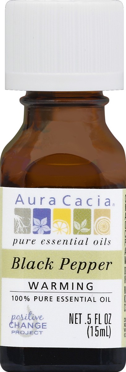 slide 2 of 2, Aura Cacia Black Pepper Essential Oil, 0.5 fl oz